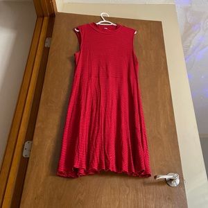 Red and black tank/turtleneck dress